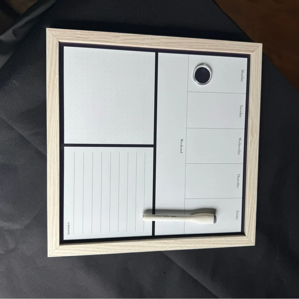 White and Black Weekly Planner Board